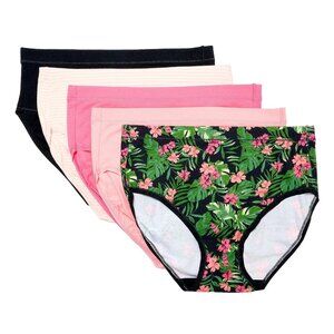 A640974 Cuddl Duds Intimates Cotton Core Modern Briefs Size 1X Tropical Pack